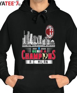 2021-2022 Serie A Champ19ns AC Milan Champions Shirt Hoodie