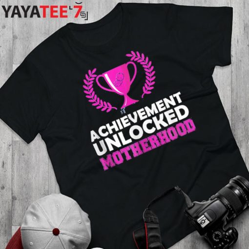 Achievement Unlocked Motherhood T-Shirt First Time Mom New Mom Gift