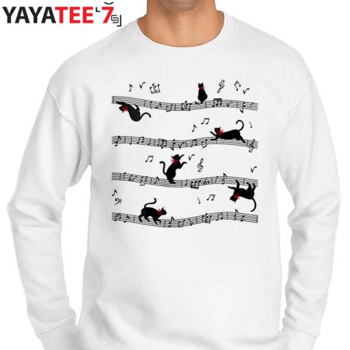 Best Gifts For Cat Lovers Cats Playing On Music Cat Mothers Day Gifts Womens T-Shirt Sweater