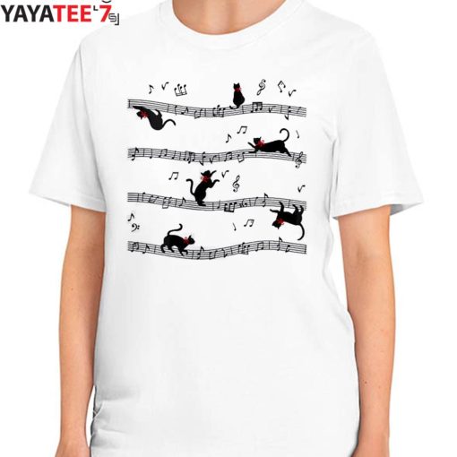 Best Gifts For Cat Lovers Cats Playing On Music Cat Mothers Day Gifts Womens T-Shirt Women's T-Shirt