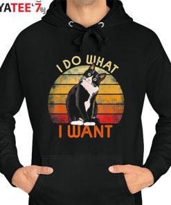 Best Gifts For Cat Lovers Do What I Want Cat Mothers Day Gifts Tuxedo Cat Mom Funny Graphic Retro T-Shirt Hoodie