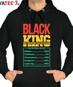 Black Dad Nutrition Facts Juneteenth King African American Black History Month Shirt Hoodie