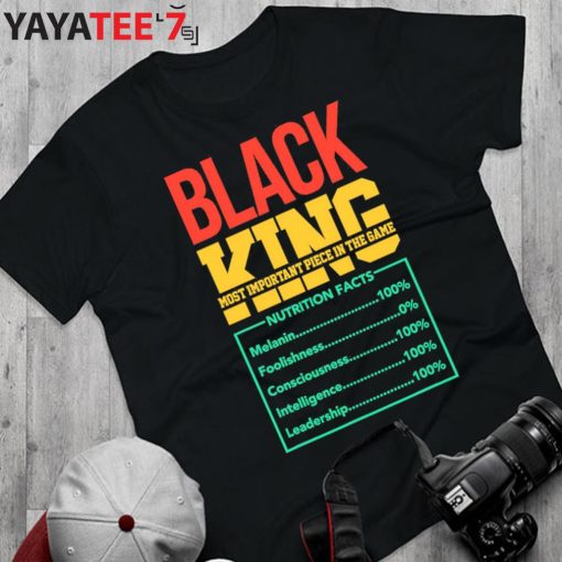 Black Dad Nutrition Facts Juneteenth King African American Black History Month Shirt