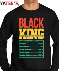 Black Dad Nutrition Facts Juneteenth King African American Black History Month Shirt Sweater
