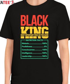 Black Dad Nutrition Facts Juneteenth King African American Black History Month Shirt Women's T-Shirt