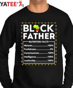 Black Father Nutritional Facts Black Dad Juneteenth King Black History Month Shirt Sweater