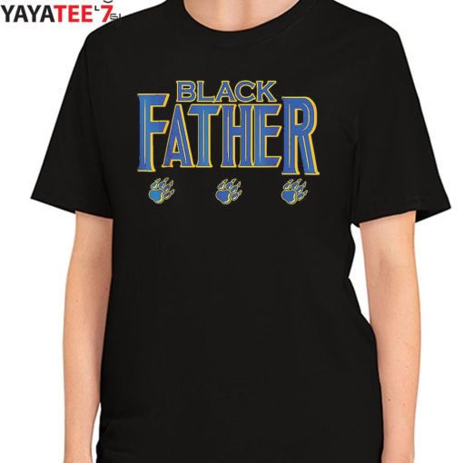 Black Father Panther Black Dad African American Dad Shirt Father’s Day Gift Women's T-Shirt