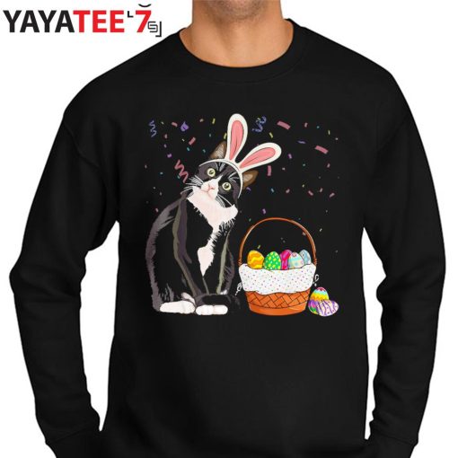 Easter Day Best Gifts For Cat Lovers Cat Bunny Ears Cat Mothers Day Gifts Women T-Shirt Sweater