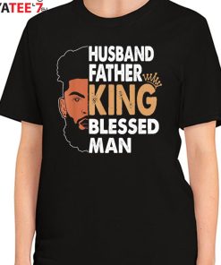 Husband Father King Blessed Man Black Dad African American Father’s Day Gift Women's T-Shirt