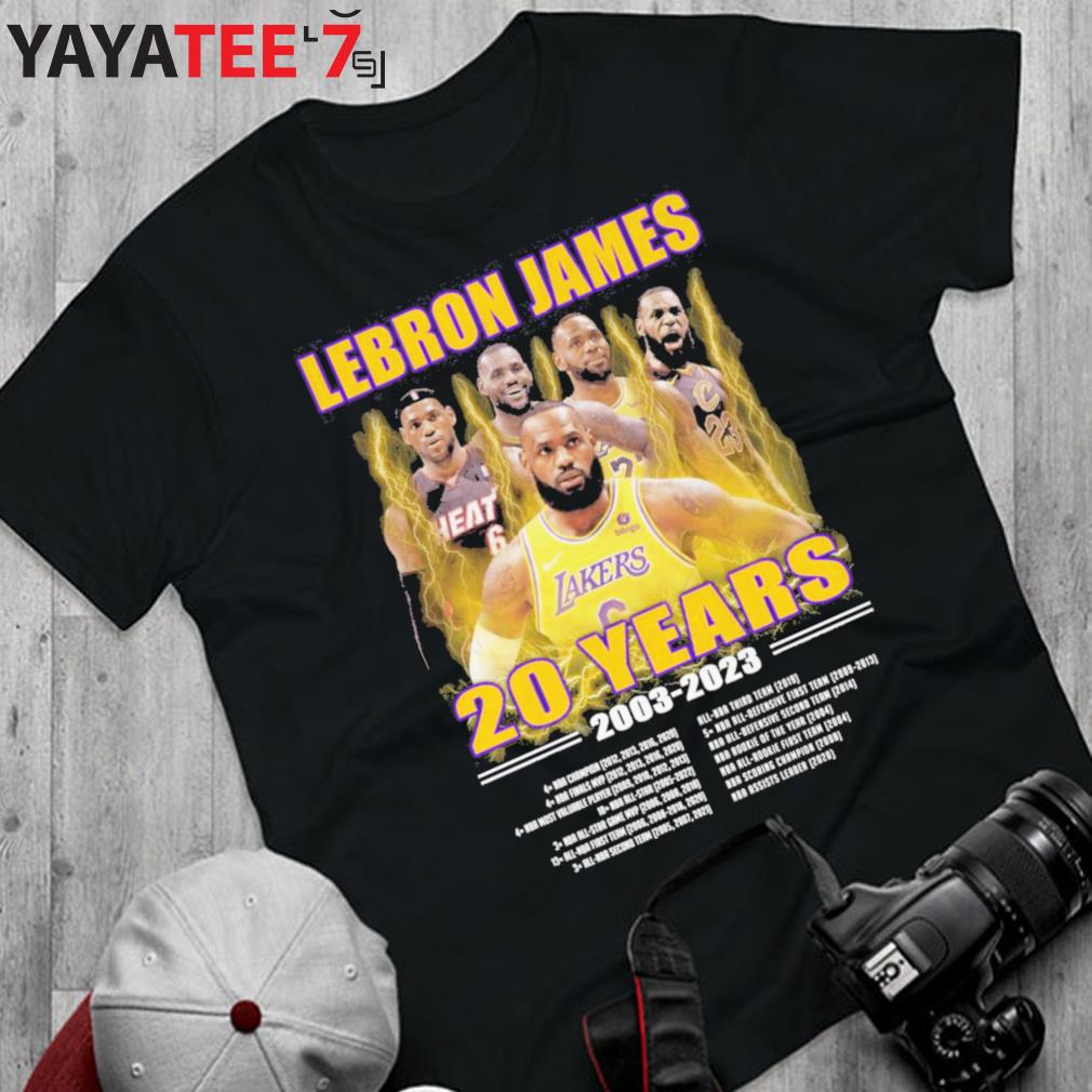 Product lebron James 20 Years 2003 2023 Champions T Shirt, hoodie