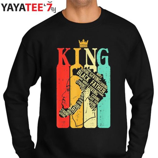 Retro King Black Dad Black History Month African American Shirt Sweater