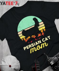 Retro Persian Cat Mom Best Gifts For Cat Lovers Cat Mothers Day Gifts Cute Persian Cat T-Shirt