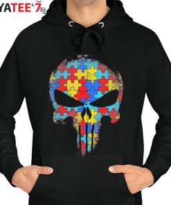 Skull Autism Awareness Shirt Hoodie Autism Puzzle Piece Support Autism Awareness Hoodie