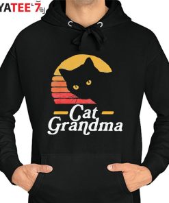 Vintage Cat Grandma Best Gifts For Cat Lovers Cat Mothers Day Gifts Sun Cat Retro Distressed T-Shirt Hoodie