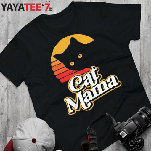 Vintage Cat Mama Best Gifts For Cat Lovers Cat Mothers Day Gifts Cat Retro Distressed T-Shirt