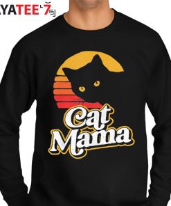 Vintage Cat Mama Best Gifts For Cat Lovers Cat Mothers Day Gifts Cat Retro Distressed T-Shirt Sweater