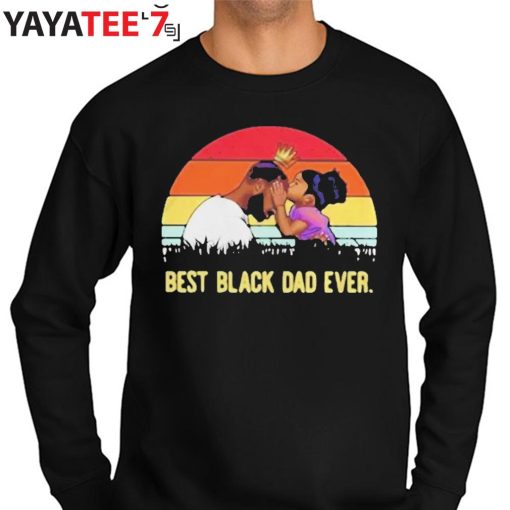 Vintage Sunset Best Black Dad Ever Shirt Father’s Day Gift Sweater