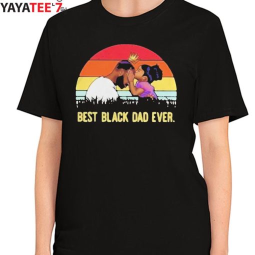 Vintage Sunset Best Black Dad Ever Shirt Father’s Day Gift Women's T-Shirt
