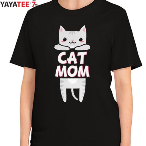 Womens Best Gifts For Cat Lovers Cat Mom Kawaii Cat Mothers Day Gifts Grey Tabby Kitty T-Shirt Women's T-Shirt