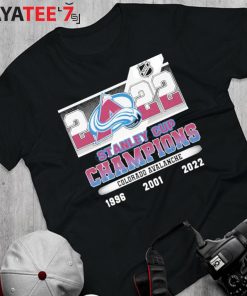 Official Colorado Avalanche 3-time 1996 2001 2022 Stanley Cup Champions  Shirt,Sweater, Hoodie, And Long Sleeved, Ladies, Tank Top