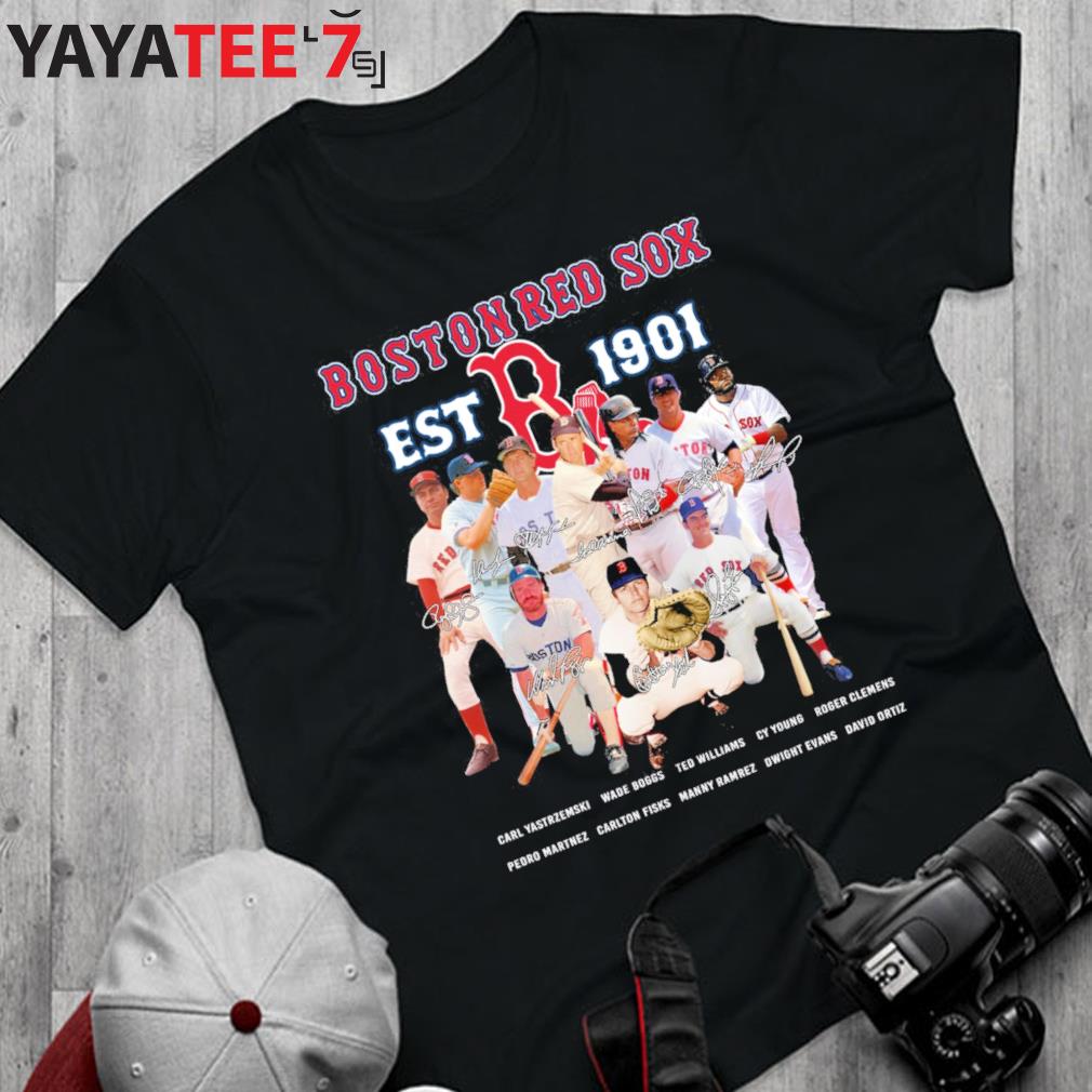 Boston Red Sox Est 1901 Legends signatures shirt, hoodie, sweater, long  sleeve and tank top