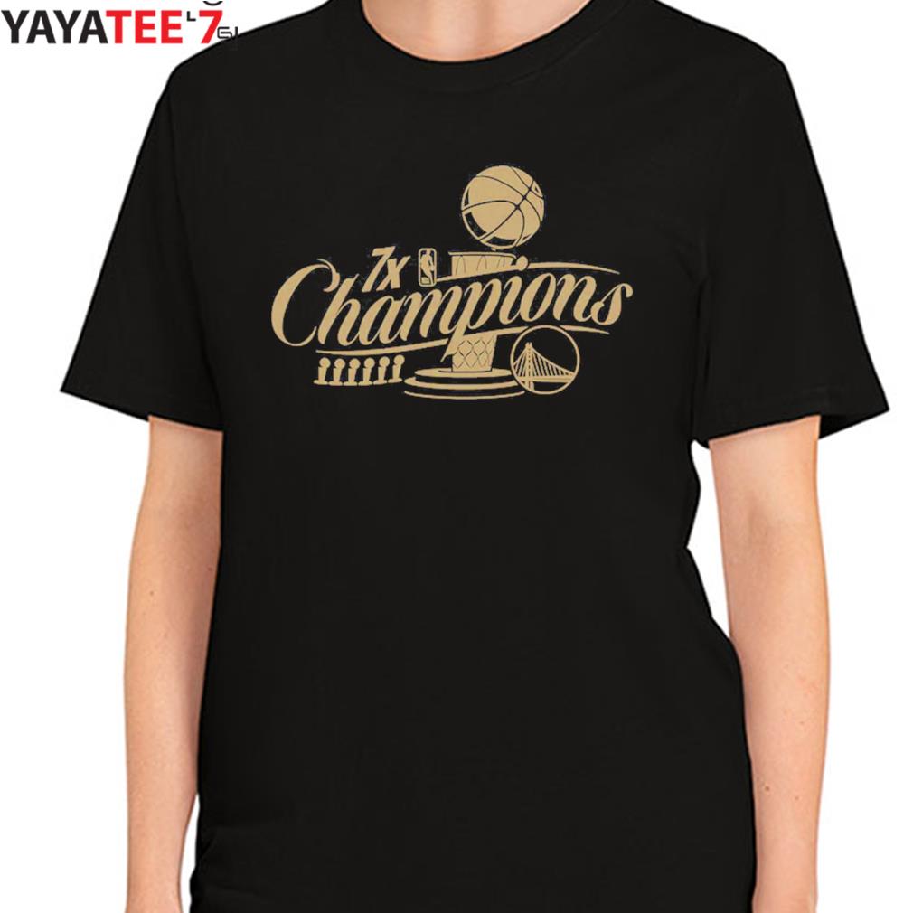 Golden State Warriors Sportiqe 7-Time NBA Finals Champions Metallic  Official Logo Comfy Tri-Blend T-Shirt - Black, hoodie, sweater, long sleeve  and tank top