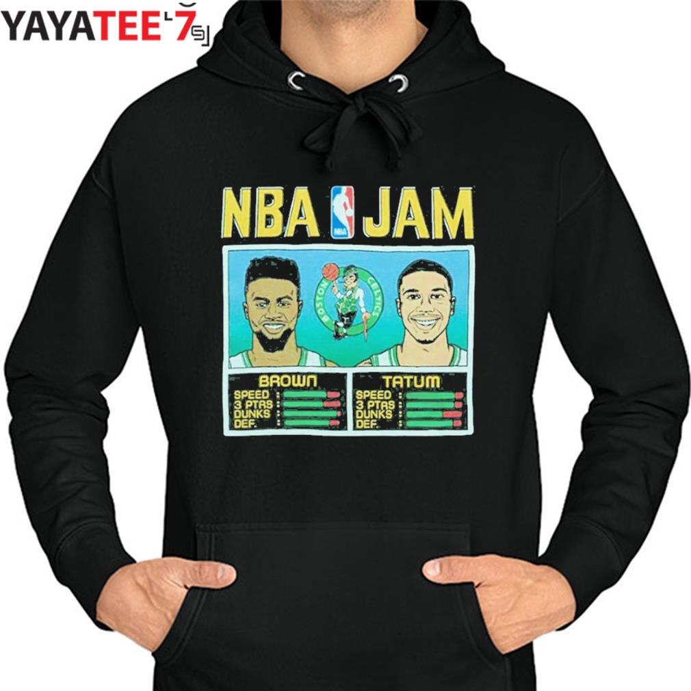 Jayson Tatum NBA Jam Celtics Brown And Jaylen T Shirt