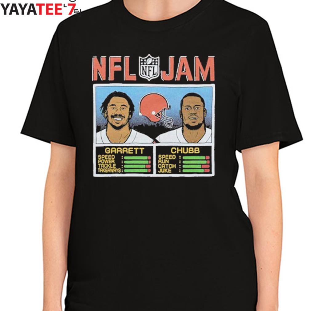 2022 NFL Jam Myles Garrett And Nick Chubb Cleveland Browns Shirt