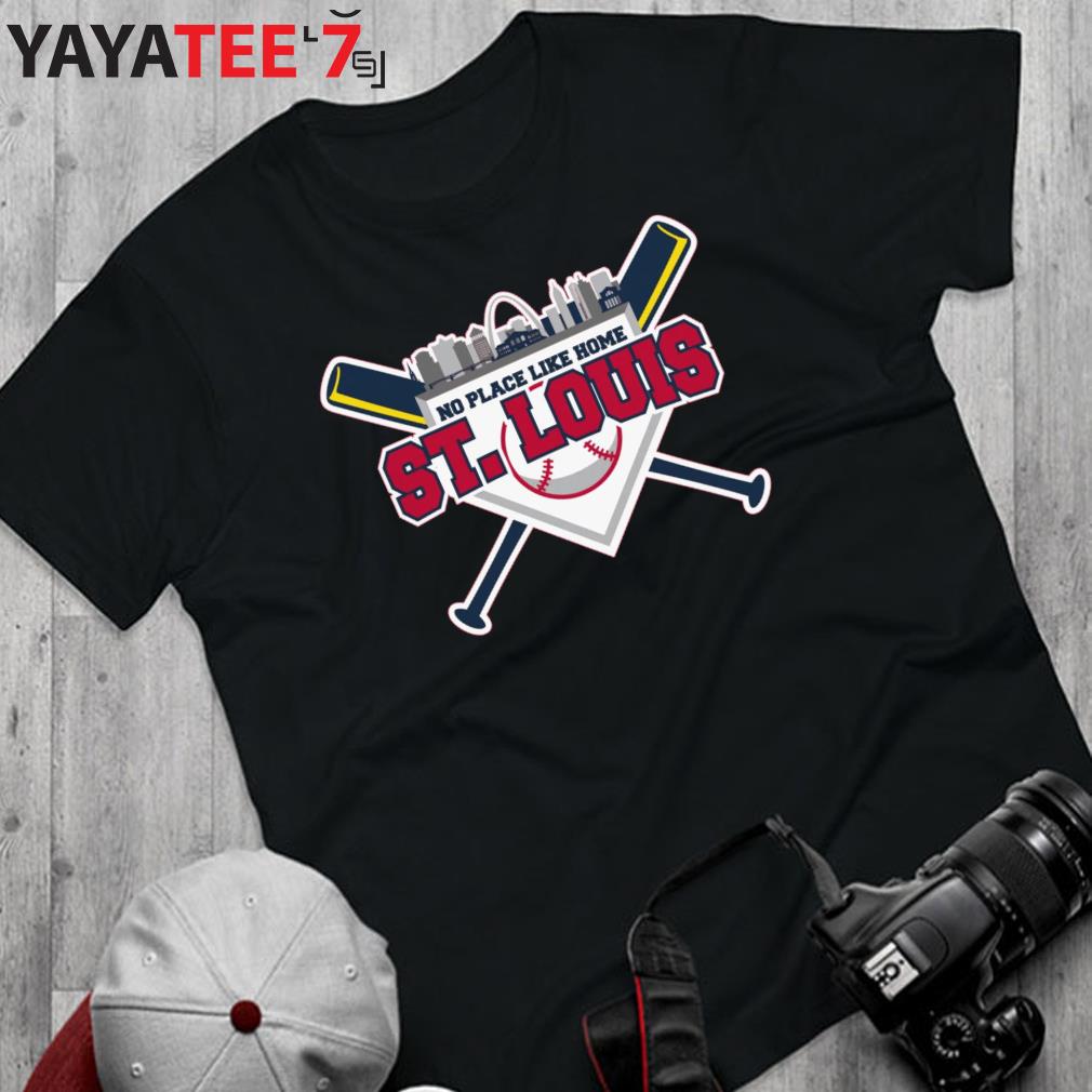  St Louis Baseball Fans. No Place Like Home Red T-Shirt