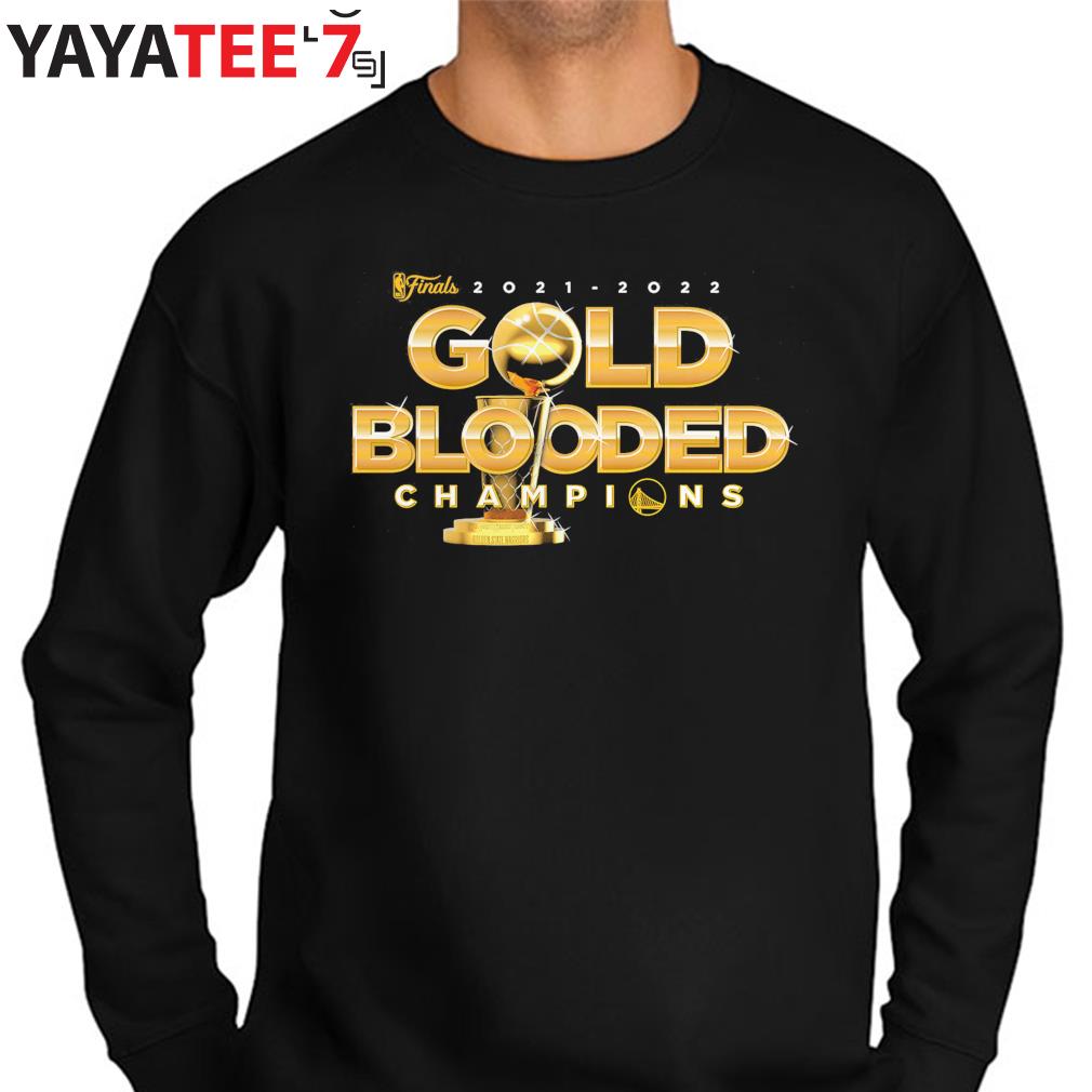 Golden State Warriors 2022 NBA Finals Champions Gold Blooded T-Shirt -  Tentenshirts