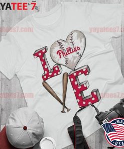 Philadelphia Phillies Tiny Turnip Women's Baseball Tie T-Shirt - Red