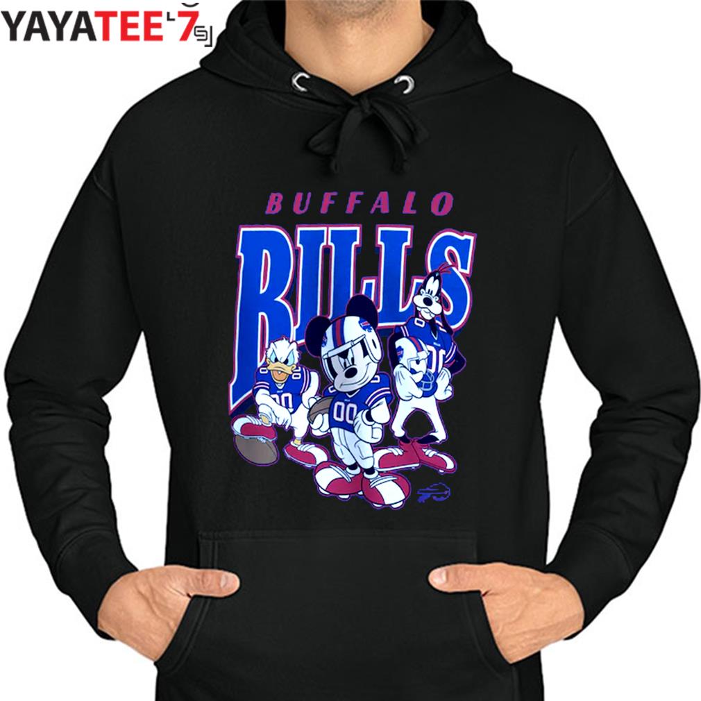 Buffalo Bills Junk Food Black Disney Mickey Huddle T-Shirt, hoodie