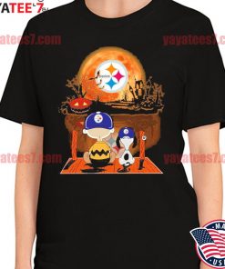 Charlie Brown And Snoopy Watching Pittsburgh Steelers Halloween