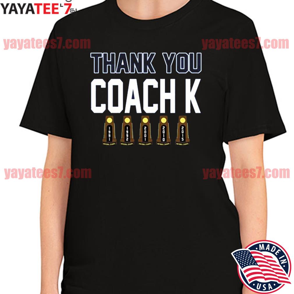 Duck Thank You Coach K T-Shirt, hoodie, sweater, long sleeve and tank top