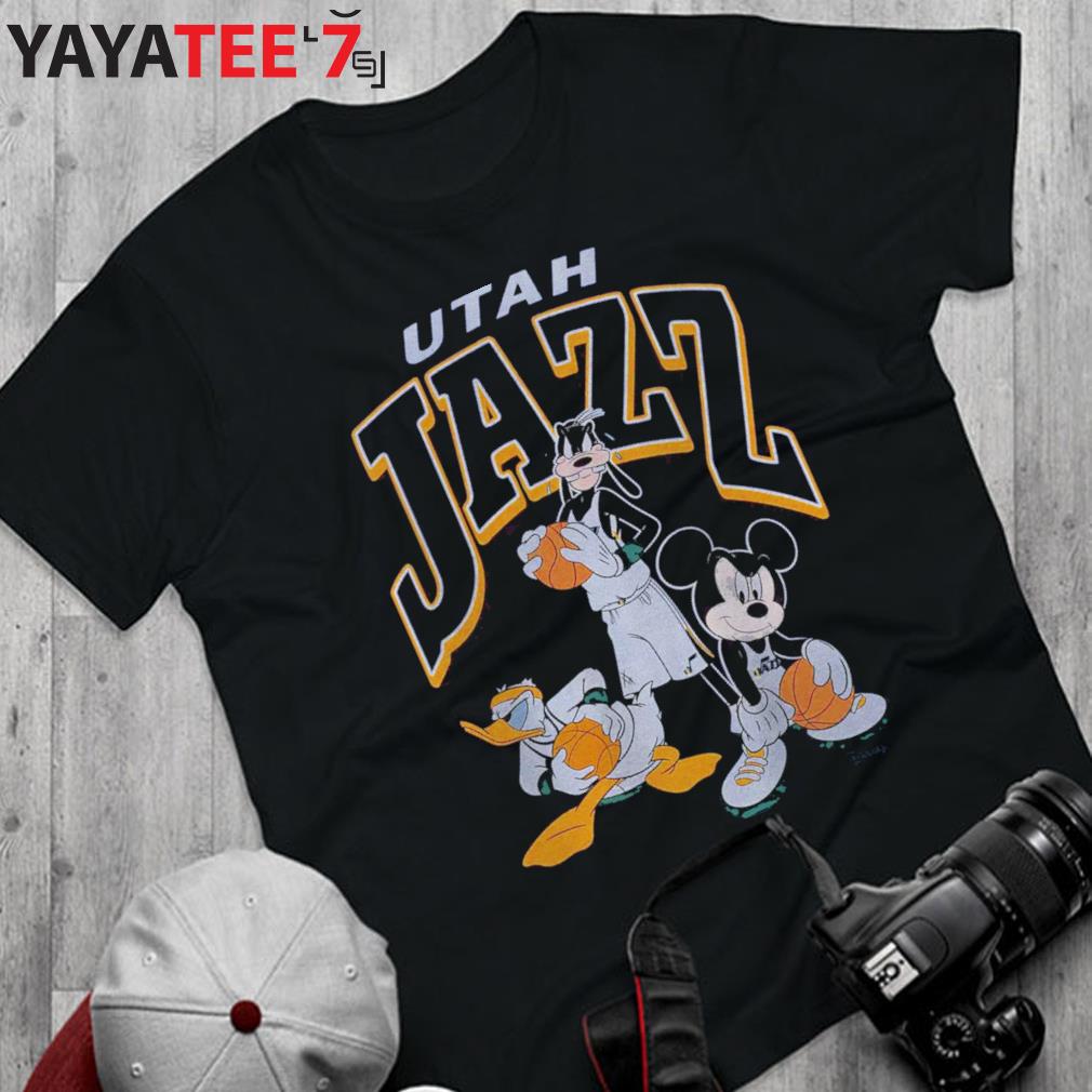 Men's Junk Food Navy Utah Jazz Disney Mickey Squad 2022 T-Shirt