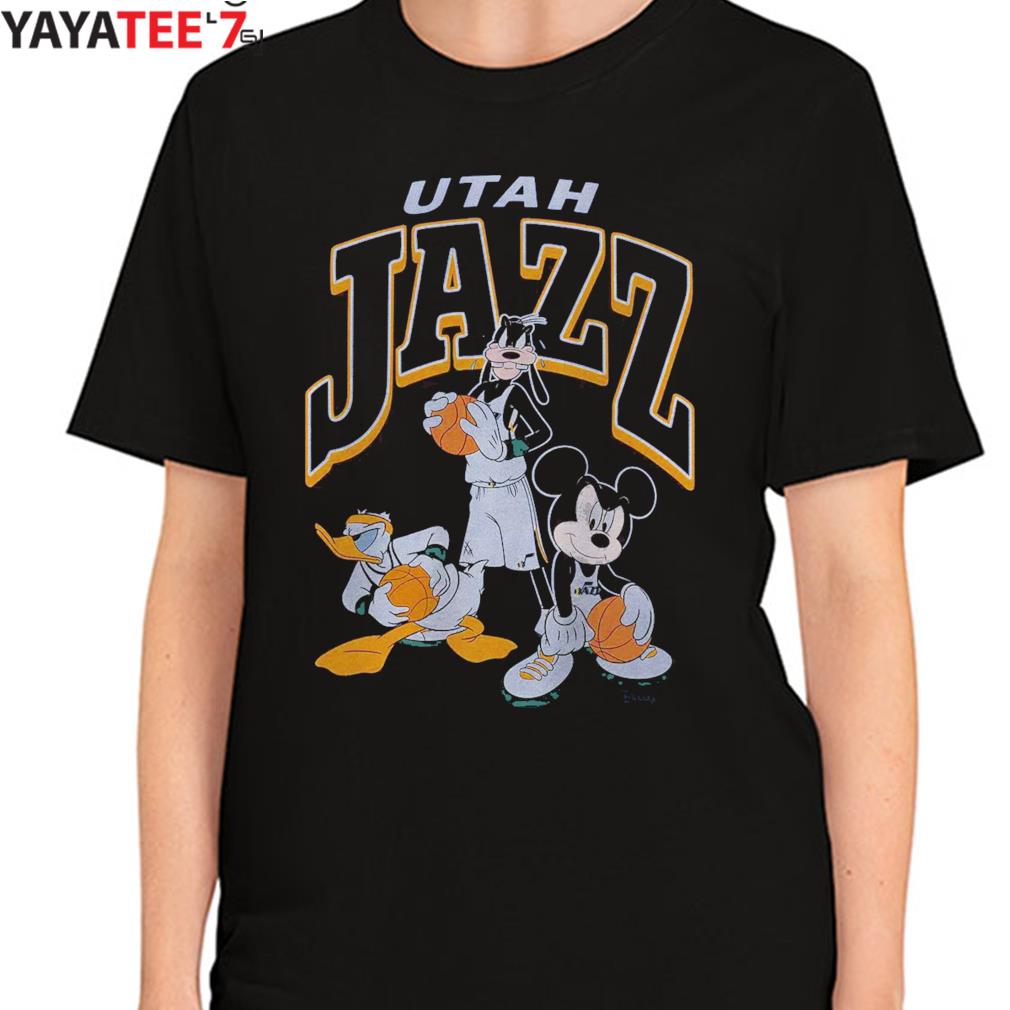 Men's Junk Food Navy Utah Jazz Disney Mickey Squad 2022 T-Shirt