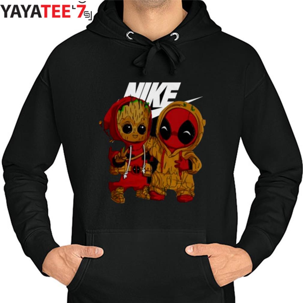 Nike Baby Groot And Deadpool 2022 Funny hoodie, sweater, long sleeve and tank top