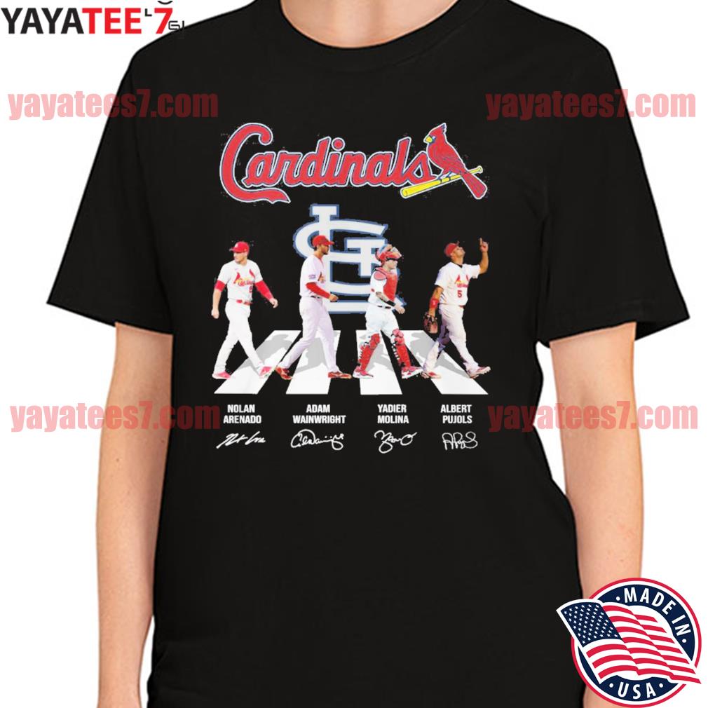 St. Louis Cardinals Nolan Arenado Adam Wainwright Yadier Molina And Albert  Pujols Abbey Road 202 Farewell Tour Signatures Classic T-Shirt - REVER LAVIE