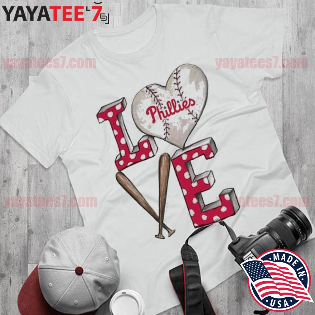 Philadelphia Phillies Tiny Turnip Women's Baseball Love T-Shirt