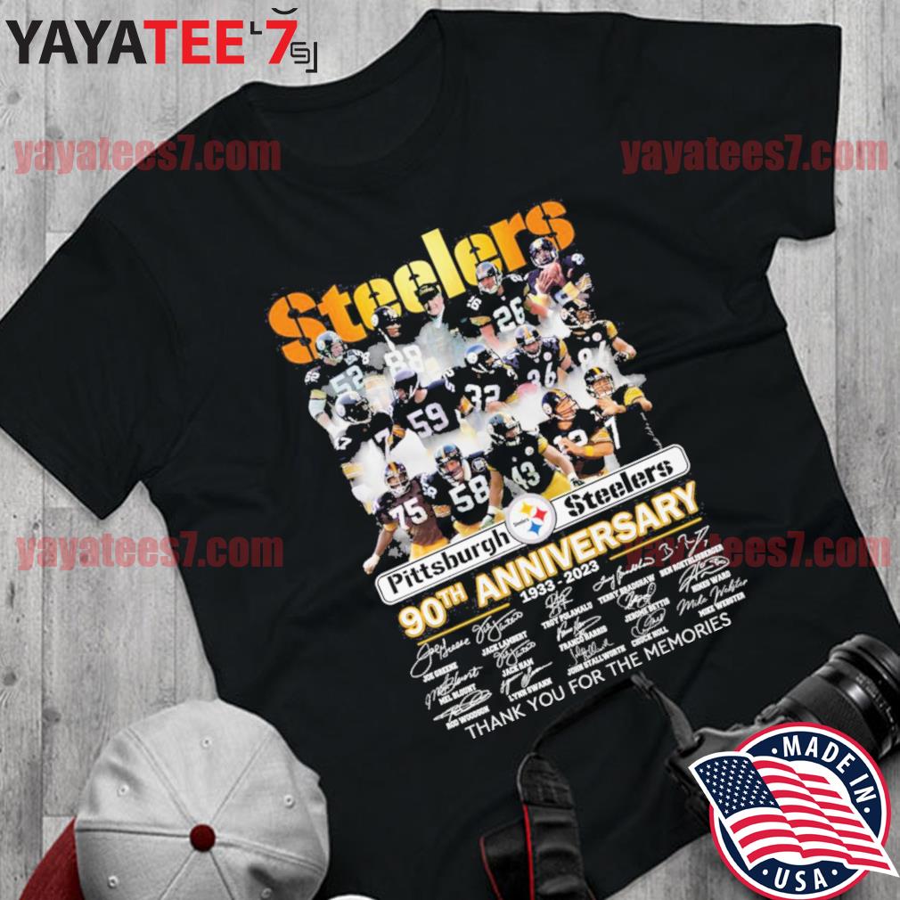 Pittsburgh steelers 90 season 1933 2023 memories signatures shirt - Limotees