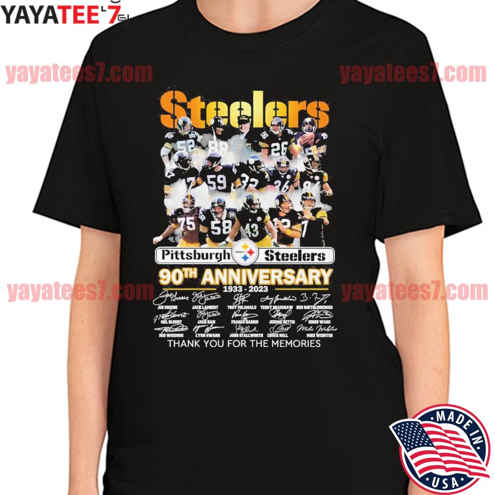 Pittsburgh steelers 90 season 1933 2023 memories signatures shirt - Limotees