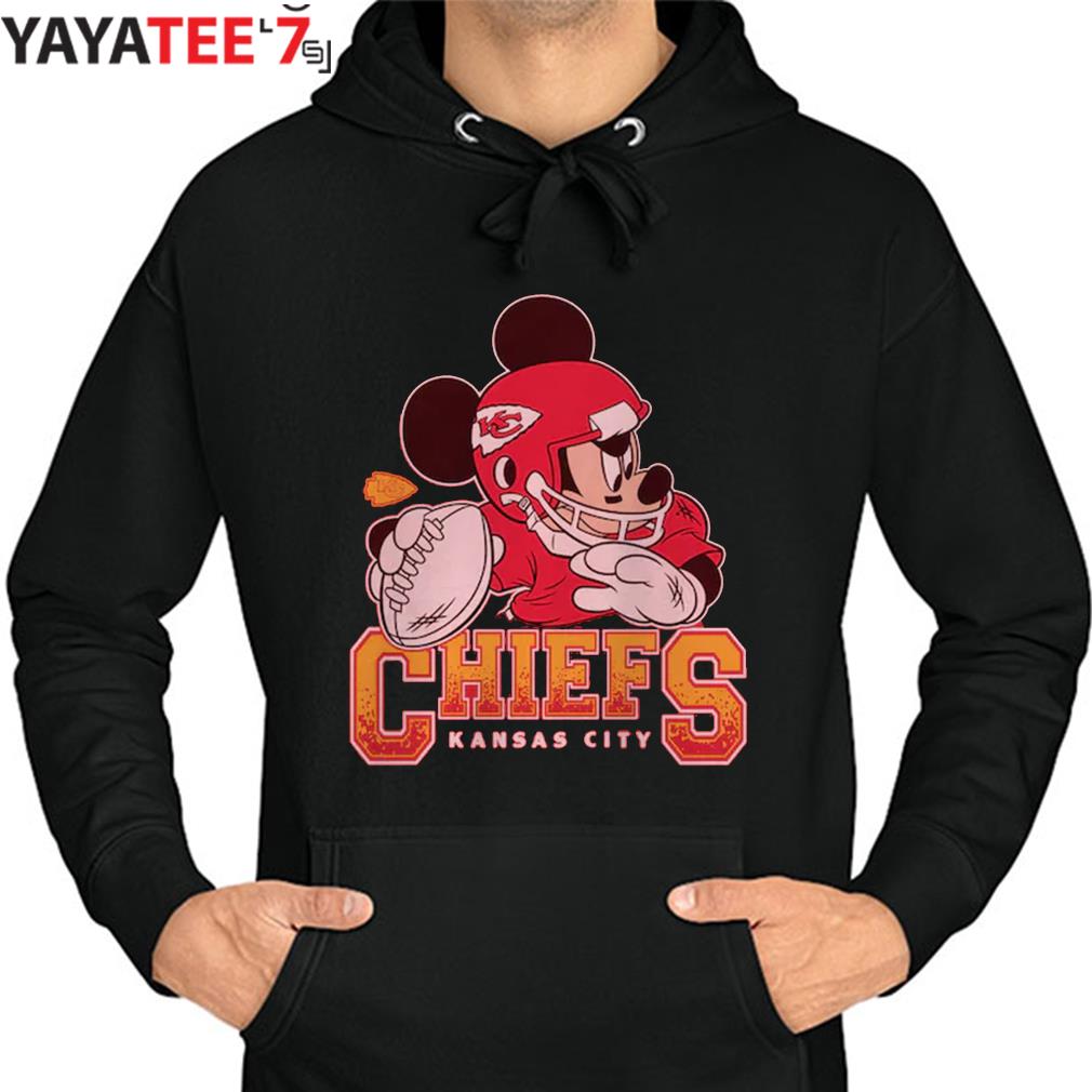 Men's Junk Food Red Kansas City Chiefs Disney Mickey QB T-Shirt