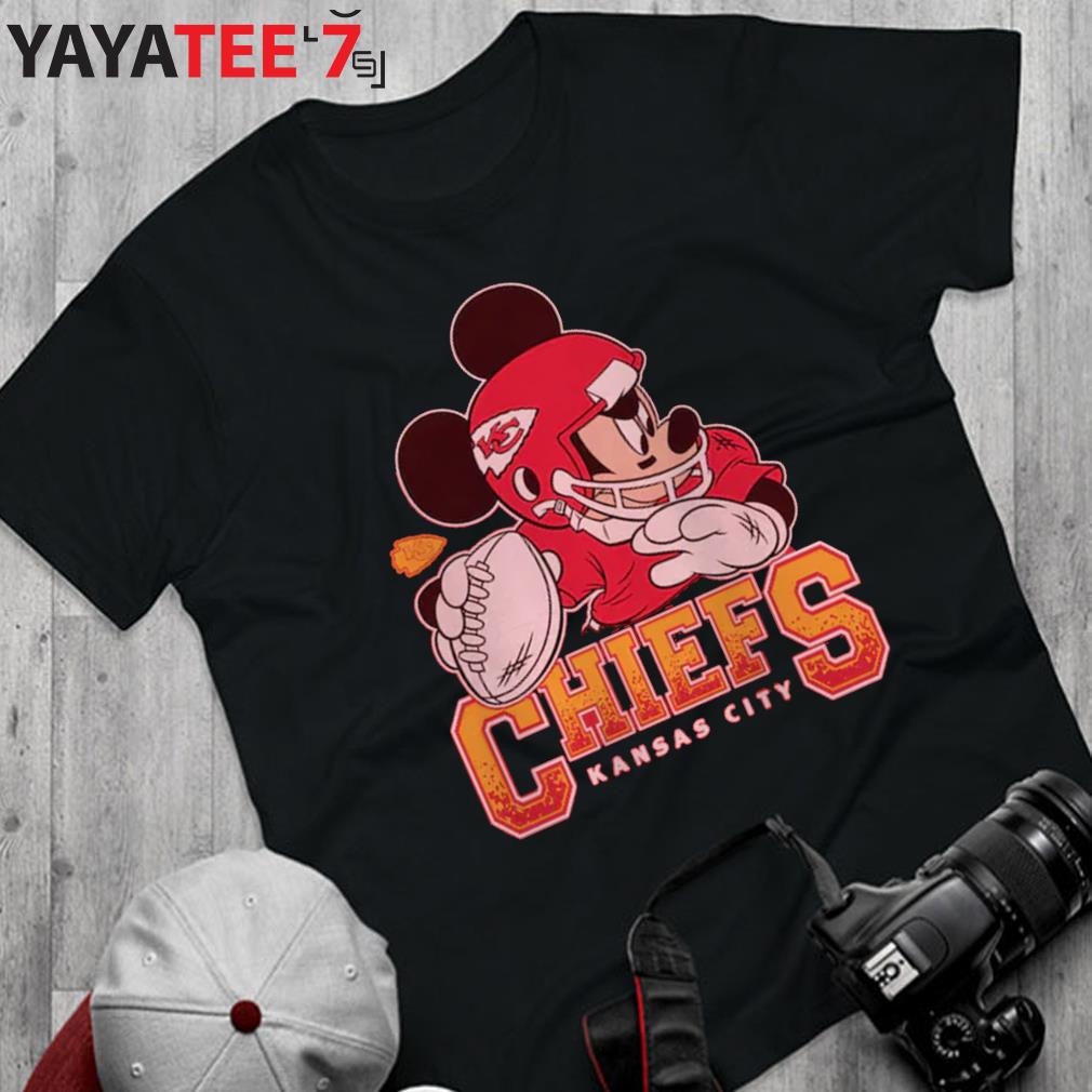 Men's Junk Food Red Kansas City Chiefs Disney Mickey QB T-Shirt