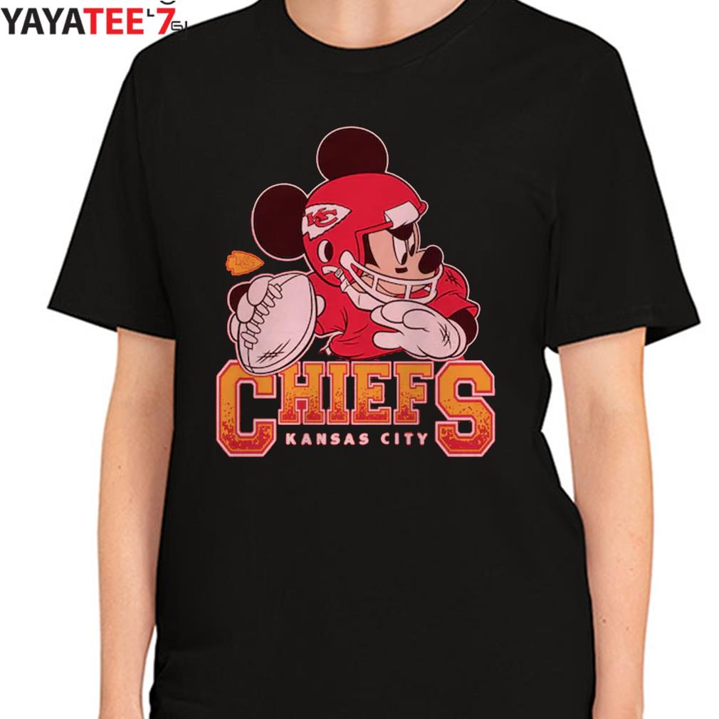 Men's Junk Food Red Kansas City Chiefs Disney Mickey QB T-Shirt