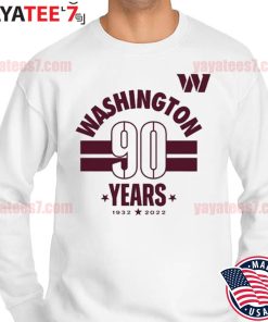 Washington Commanders 90 Years Shirt, hoodie, sweater, long sleeve and tank  top