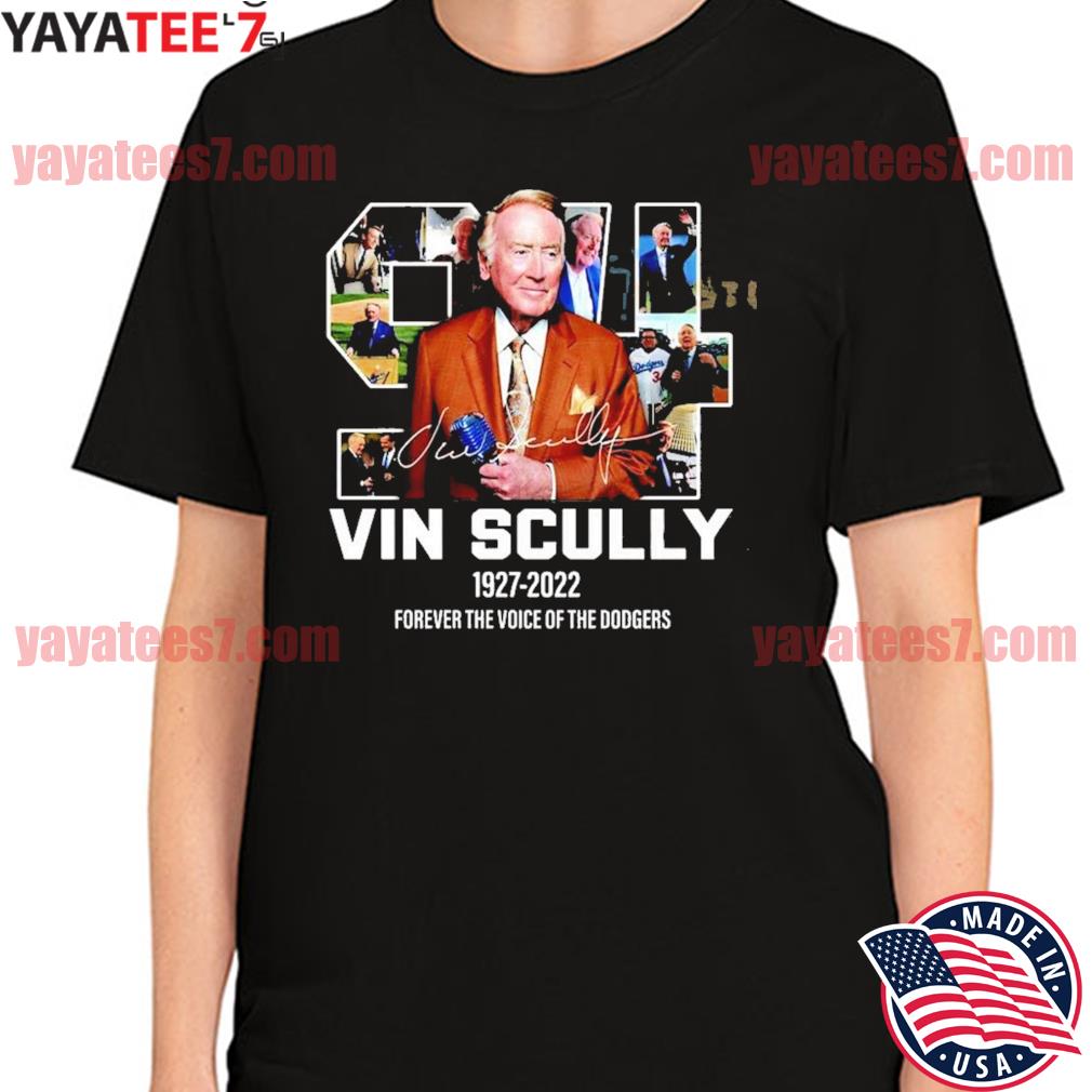 Vintate Rip Vin Scully Forever The Voice Of The Dodgers T Shirt