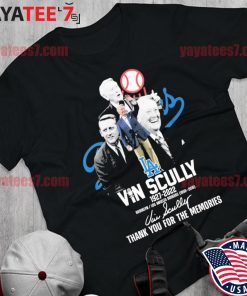 Vin Scully 1927-2022 LA Dodgers Thank you for the memories signature shirt,  hoodie, sweater and long sleeve