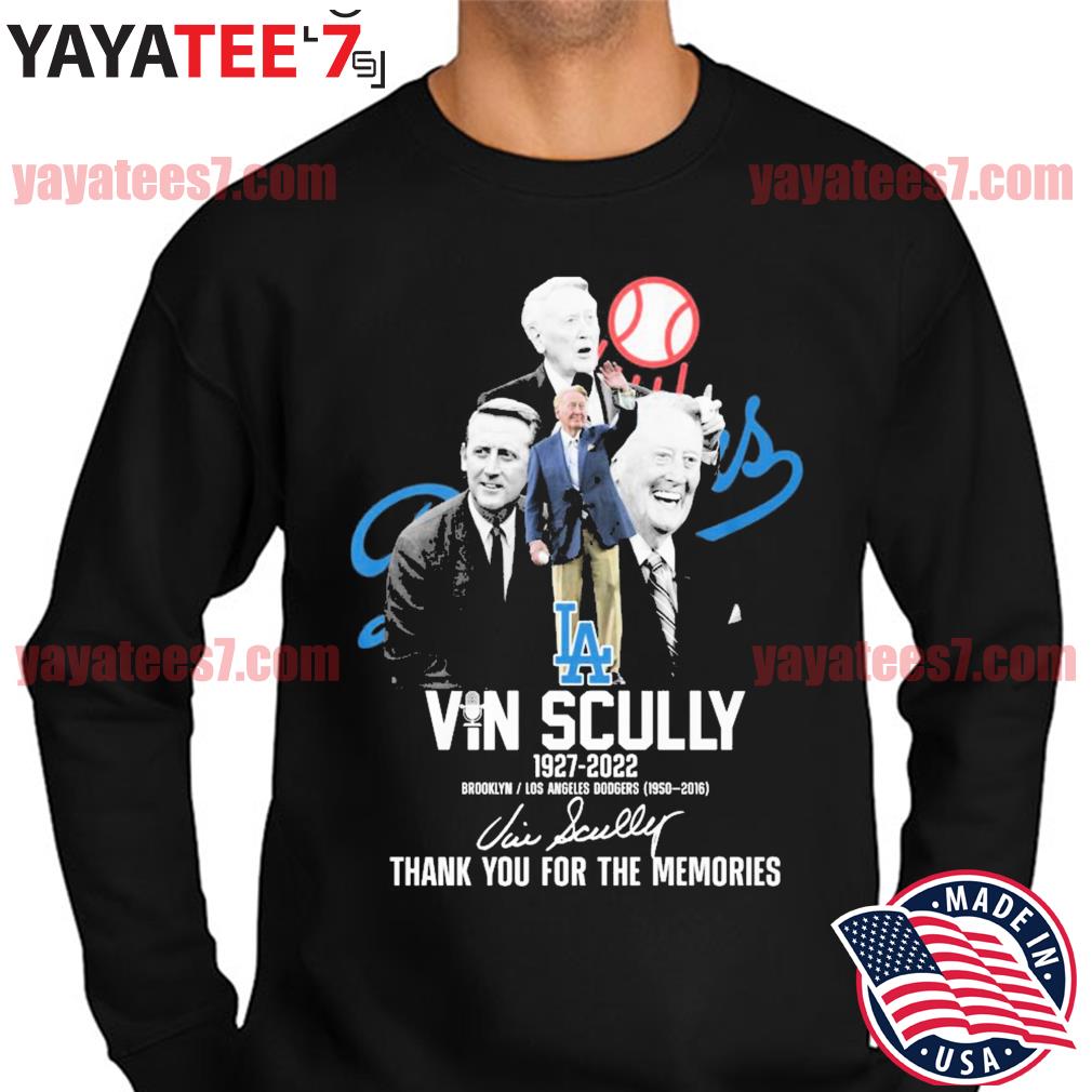 Vin Scully Dodgers Thank You For The Memories Vin Scully 1927-2022 Shirt