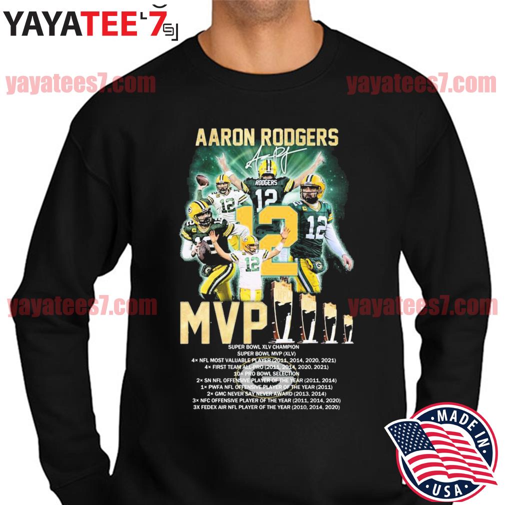 Green Bay Packers Aaron Rodgers MVP Champions signature shirt, hoodie,  sweater, long sleeve and tank top