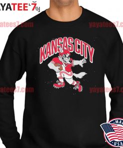 Kansas City K.C. Wolf Mascot Black T-Shirt, hoodie, sweater, long sleeve  and tank top